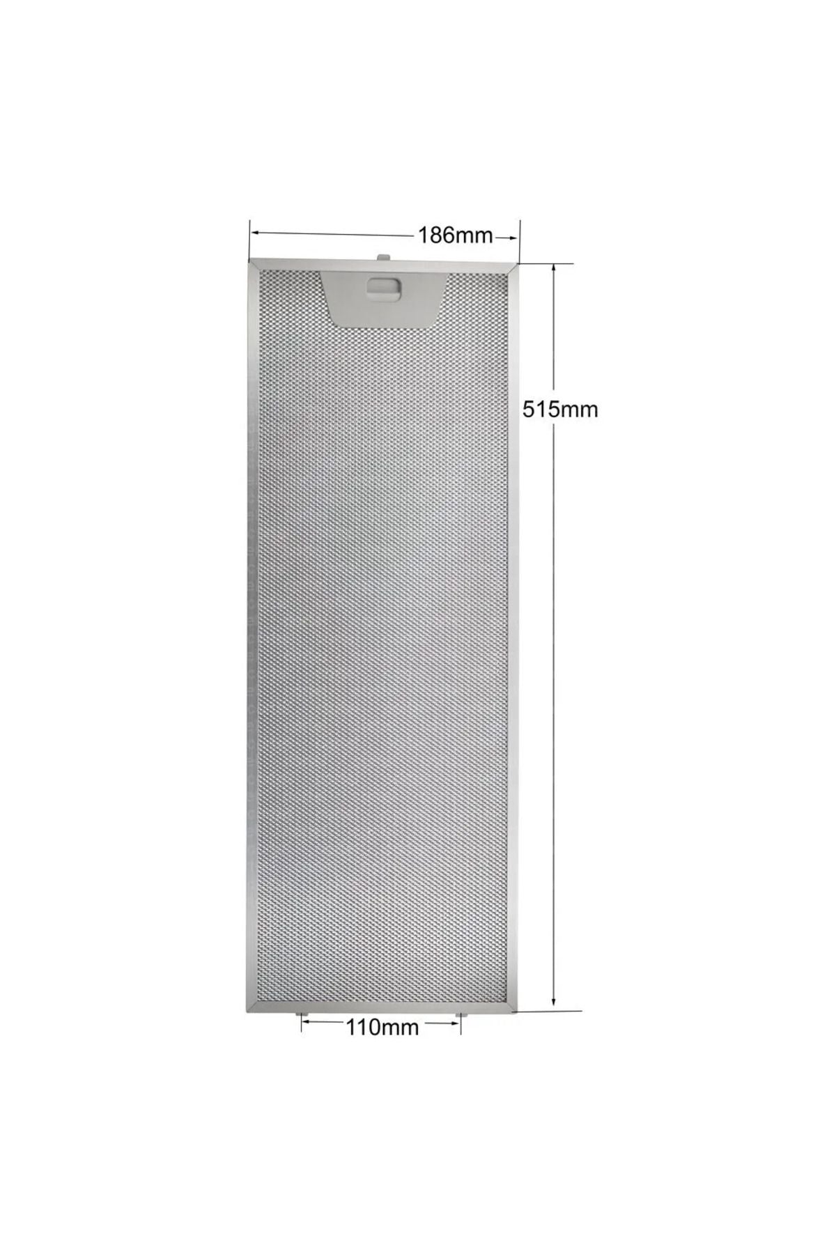 00660222 Dunstabzugshaube 515x186mm Metall Fettfilter Ersatz für z.B. Arçelik, Beko, Bosch, Dominox, Franke, Profilo, Siemens, 1 Stück