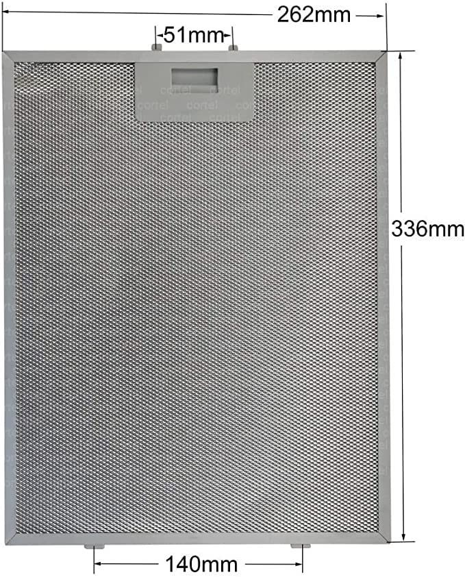 9189204750 262 x 335 mm Filtro antigrasa metálico campana extractora - 9189204750 2 pcs